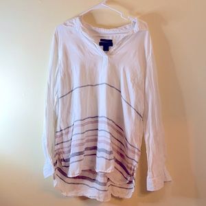 Tahari 100% linen blouse/swim coverup!